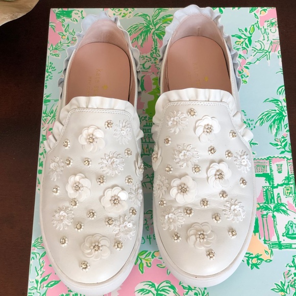 kate spade Shoes - Kate Spade Louise White Sneakers